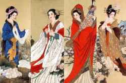 中国古代四大美女照片,沉鱼落雁，闭月羞花之绝世容颜